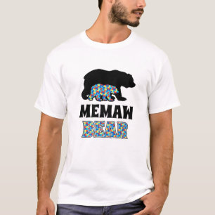 Memaw Bear Autism Awareness T-Shirt