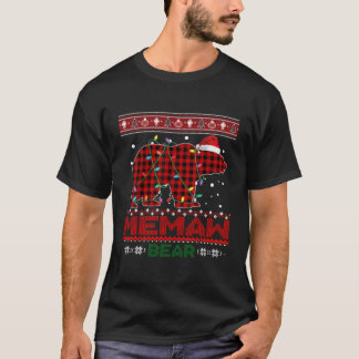 Memaw Bear Christmas Pajama Family Gift Memaw Bear T-Shirt