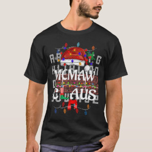 Memaw Claus Santa Funny Christmas Pajama Matching T-Shirt