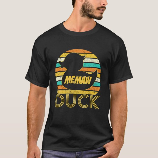 Memaw Duck Rubber Duck Matching Family Cute T-Shirt (Front)