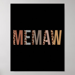 Memaw Leopard Print Mum Cute Mothers Day Funny Gra
