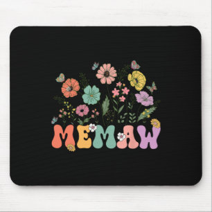 Memaw Mothers Day For Grandma Wildflower Floral Wo Mouse Pad