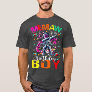 Memaw Of The Birthday Boy Astronaut Boy Space Them T-Shirt