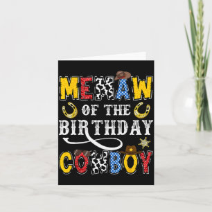 Memaw Of The Birthday Cowboy Western Rodeo Memaw  Card
