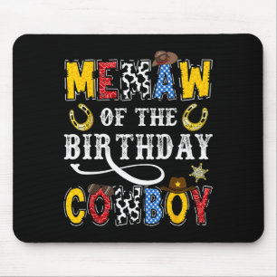 Memaw Of The Birthday Cowboy Western Rodeo Memaw  Mouse Pad
