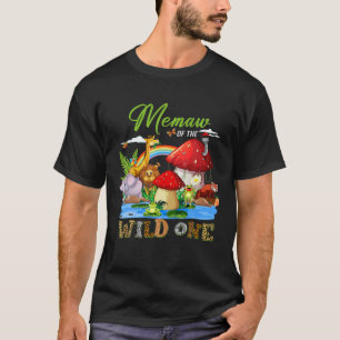 Memaw Of The Wild One Zoo Birthday Woodland Animal T-Shirt