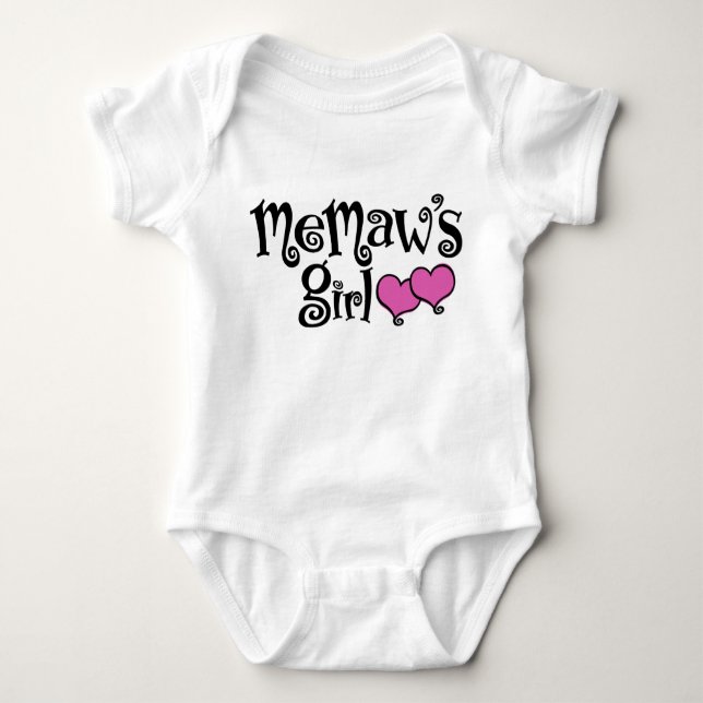 MeMaw’s Girl Baby Bodysuit (Front)