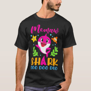 Memaw Shark Memaw Shark Lover Family Mother's Day T-Shirt