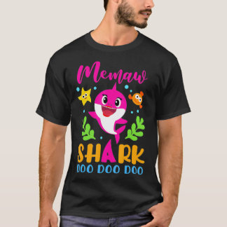 Memaw Shark  Memaw Shark Lover Family Mother's Day T-Shirt