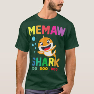 Memaw Shark Memaw Shark Lover Family Mothers Day T-Shirt