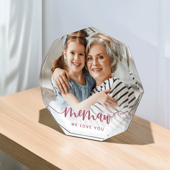 Memaw We Love You | Grandma Script Overlay Photo Block (Creator Uploaded)
