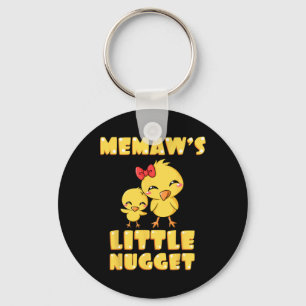 Memaw's Little Nugget Chicken Lover Grandma Mother Key Ring