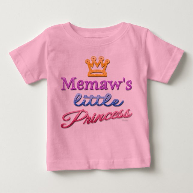 Memaw's Little Princess Baby Toddler T-Shirt (Front)