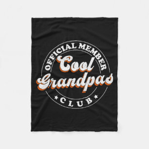 Member Cool Grandpas Club For New Grandfather  Fleece Blanket