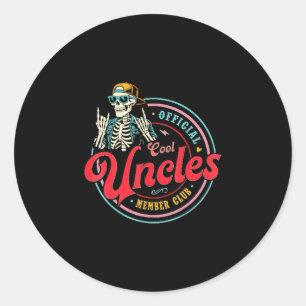 Member cool uncles club funny uncle father's day classic round sticker