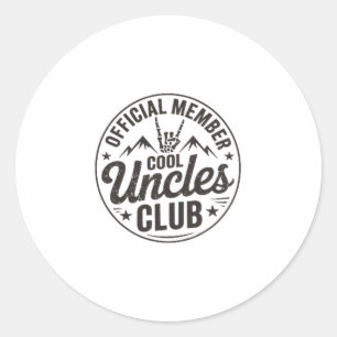 Member Cool Uncles Club Funny Uncle Father's Day  Classic Round Sticker