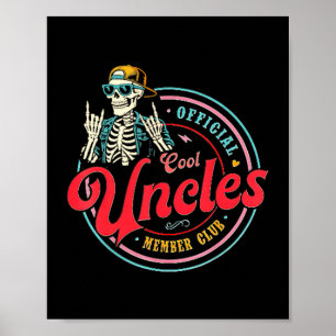 Member cool uncles club funny uncle father's day poster