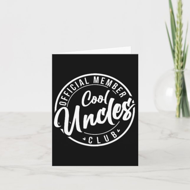 Member Cool Uncles Club Vintage Fathers Day  Card (Front)