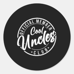 Member Cool Uncles Club Vintage Fathers Day Classic Round Sticker