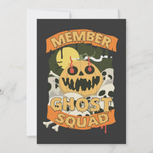 Member Ghost Squad Funny Matching Cousin Halloween Invitation