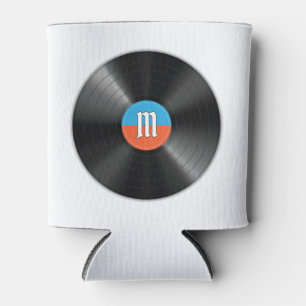 Member Guest Golf Dad Retro Vinyl Monogram Name Can Cooler