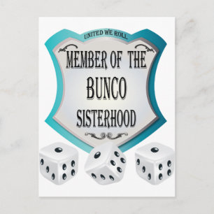 member of the bunco sisterhood postcard