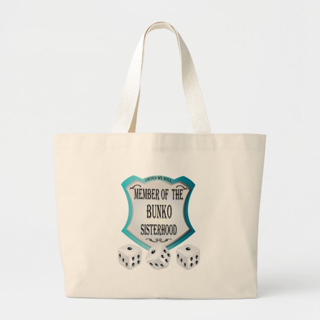 Member of the Bunko Sisterhood Large Tote Bag (Front)