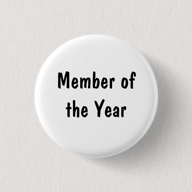 Member of the Year 3 Cm Round Badge (Front)