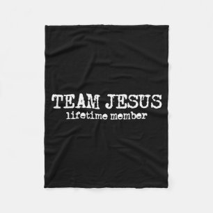 Member Team Jesus Minimalist Faith Bible Christian Fleece Blanket