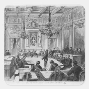 Members of the Commune in session Square Sticker