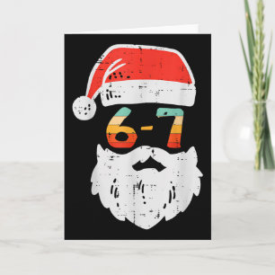 Meme 67 Santa Xmas Six Seven Christmas Teens Boys Card