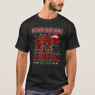 Meme Bear Christmas Pajama Family Meme Bear Christ T-Shirt