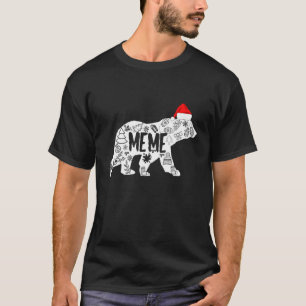 Meme Bear Matching Family Buffalo Christmas Pajama T-Shirt