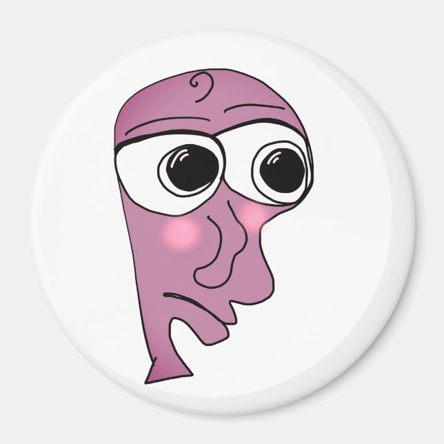 Meme character Large, 3 Inch Circle Magnet (Front)