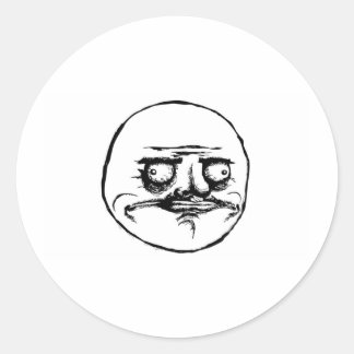 Meme Face Classic Round Sticker