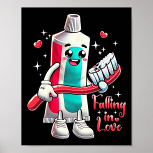 Meme Falling Inlove Valentine Toothpaste Love Toot Poster