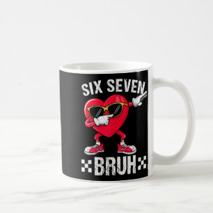 Meme Funny 67 Six Seven Bruh Heart Valentines Men Coffee Mug