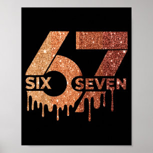 Meme Funny 6 7 Six Seven Black History Month Men W Poster