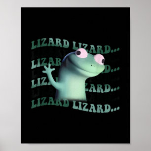 Meme Funny Weirdcore Animal Women Men Lizard Lizar Poster