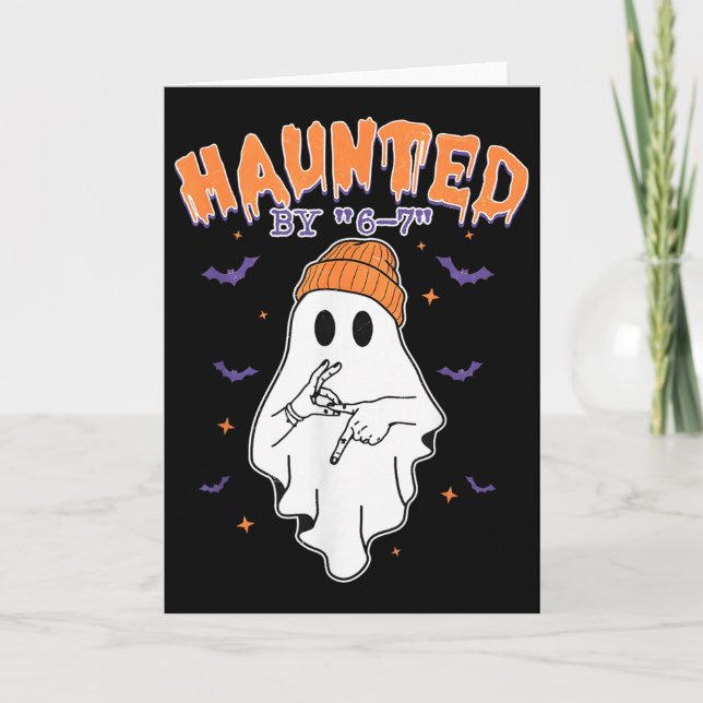 Meme Halloween Haunted  Card (Front)