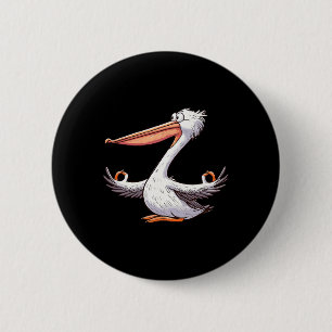 Meme Meditation Pelican Yoga Funny Pose Relaxing A 6 Cm Round Badge