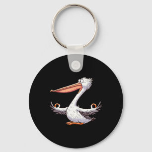 Meme Meditation Pelican Yoga Funny Pose Relaxing A Key Ring