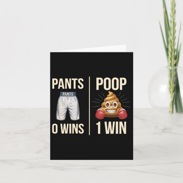 Meme Poop Toilet Humour Poop Funny Saying Pants 0  Card (Front)