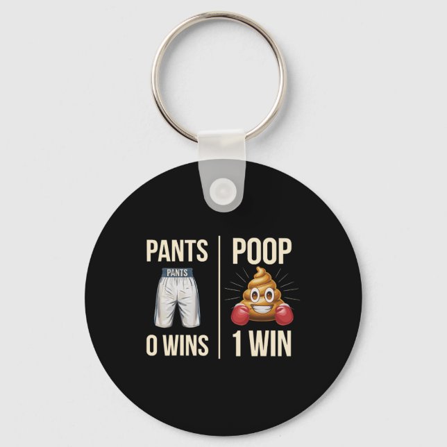 Meme Poop Toilet Humour Poop Funny Saying Pants 0  Key Ring (Front)