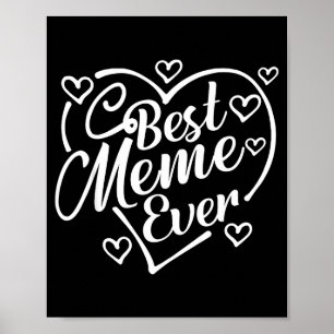 Meme shirt funny heart shape grandma mother's day  poster