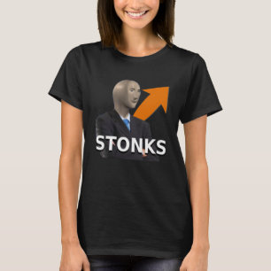 Meme  Stonks Man Plus Arrow T-Shirt
