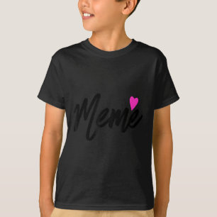 Meme With Nk Heart Grandmother Gift  T-Shirt