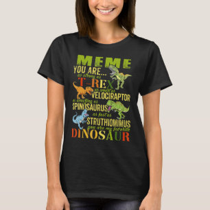Meme You Are As Strong As Rex Dinosaur Memesaurus T-Shirt
