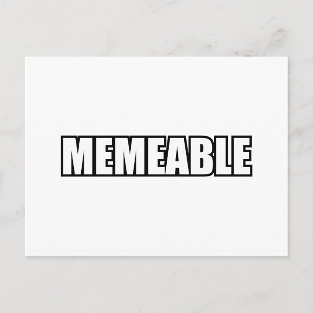 MEMEABLE POSTCARD (Front)