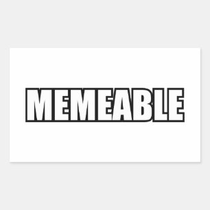 MEMEABLE RECTANGULAR STICKER